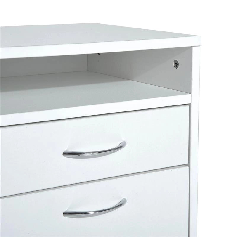 CASSETTIERA PORTADOCUMENTI DA UFFICIO IN LEGNO CON 2 SCOMPARTI 40X35X60 CM