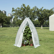 Serra da Giardino Hunze per Coltivazione Piante Copertura Semitrasparente Bianco Alto 183 cm [en.casa]