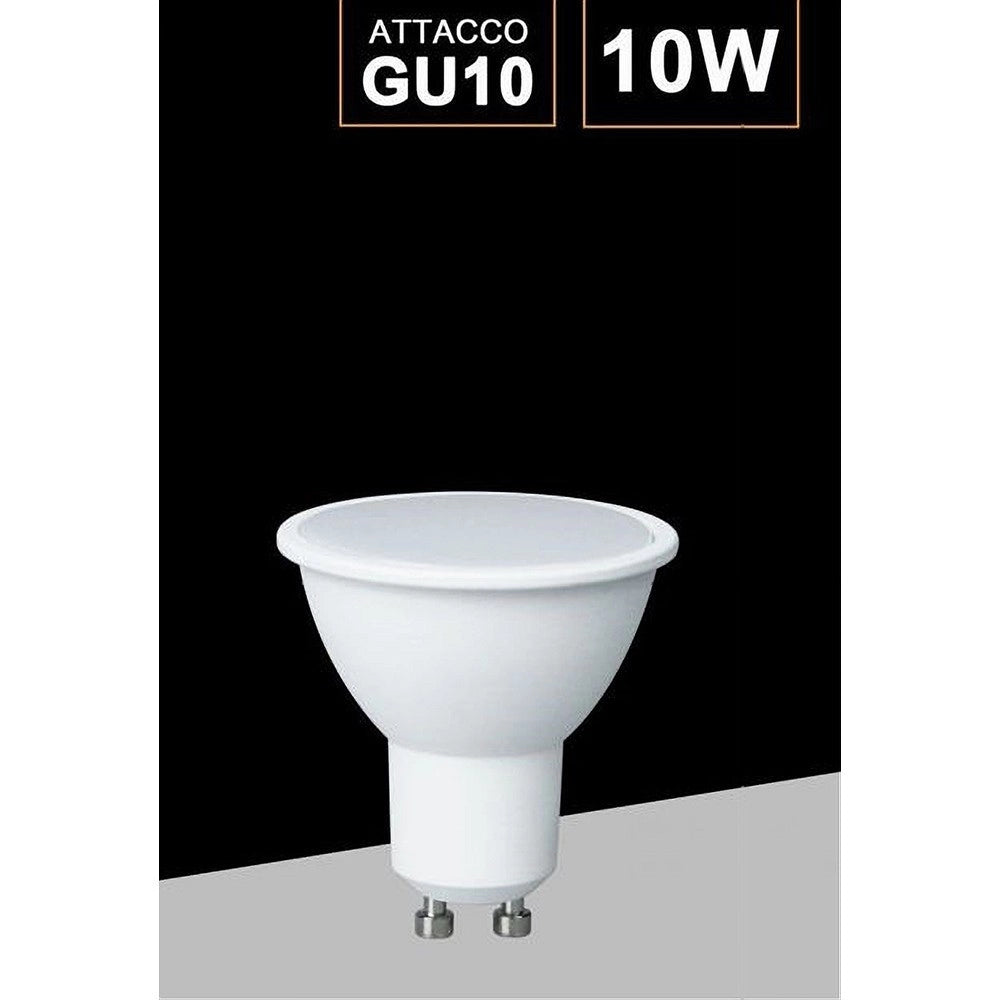 Trade Shop - Lampadina Led Gu10 10watt Faretto Spotlight 110° Luce 3000k 4000k 6500k Gu10-10w - -bianco Caldo      -