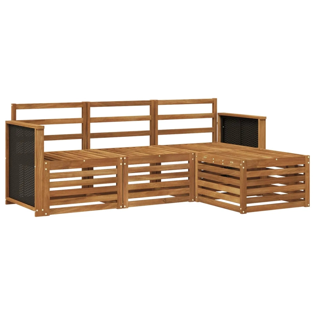 Set di divani da esterno 4 pz Naturale 3384190
