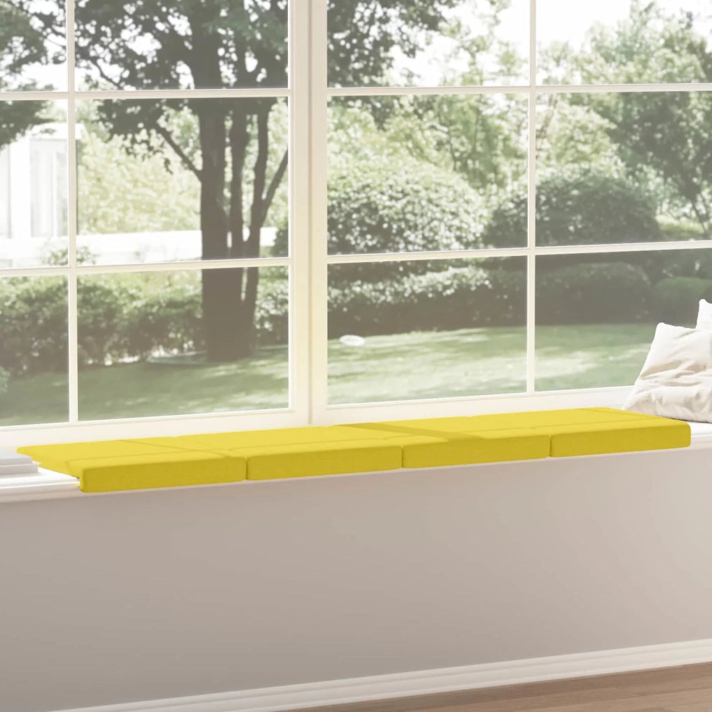 Cuscino per panchina 4 pcs Tessuto Giallo Chiaro 42043094