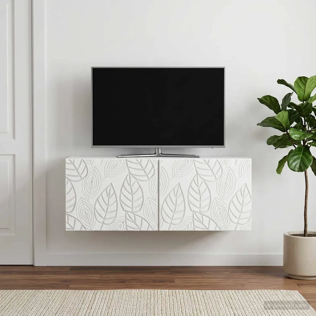 Mobile Porta TV da Muro 59,5 x 31 cm Bianco 898875