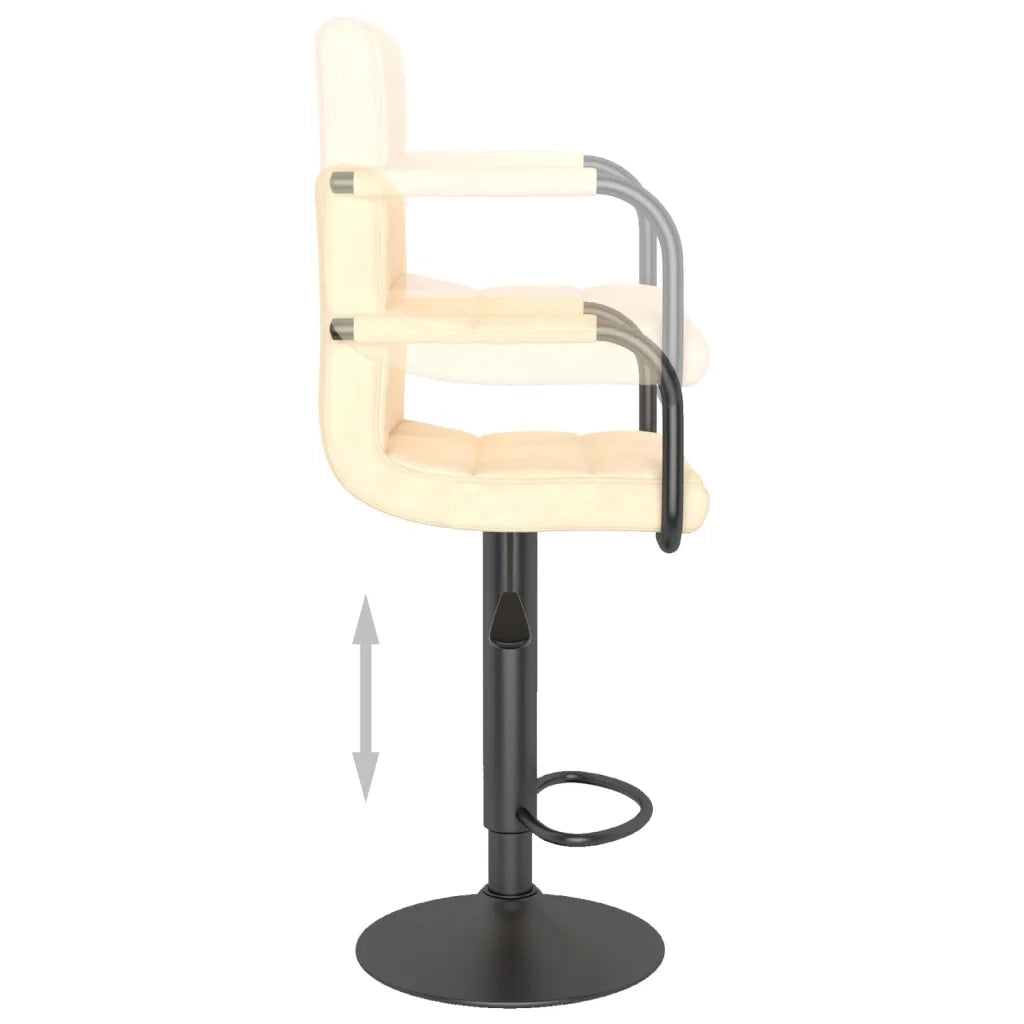Sgabelli da Bar 2 pz Crema in Velluto cod mxl 69912