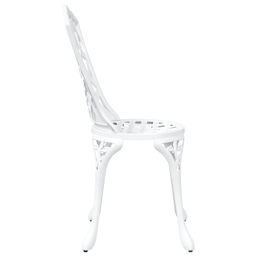 Sedi di giardino  2 pezzi in alluminio pressofuso bianco