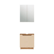Vicco Set di mobili da bagno Rovere/cashmere a righe 2 parti