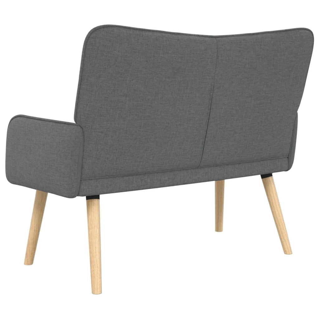 Sofa a Due Posti Grigio scuro 115 x 61 x 87 cm Tessuto