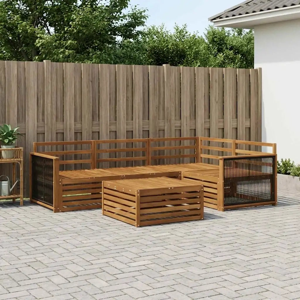 Set di divani da esterno 5 pcs Naturale