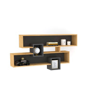 Mensola da parete in legno "Karen" - 120 x 22 x 72 cm - SaphirAnthracite