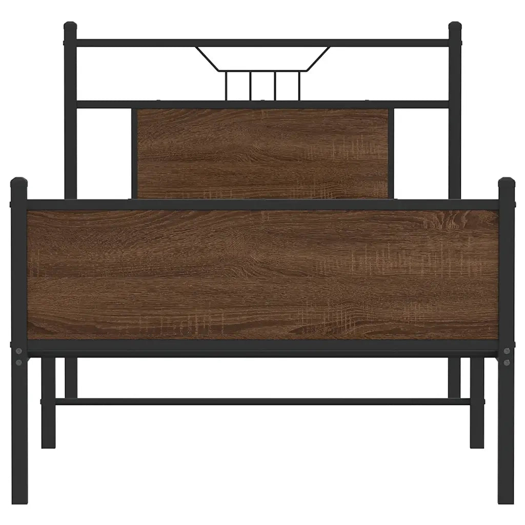 Giroletto senza Materasso Rovere Marrone 75x190cm in Truciolato 4107024