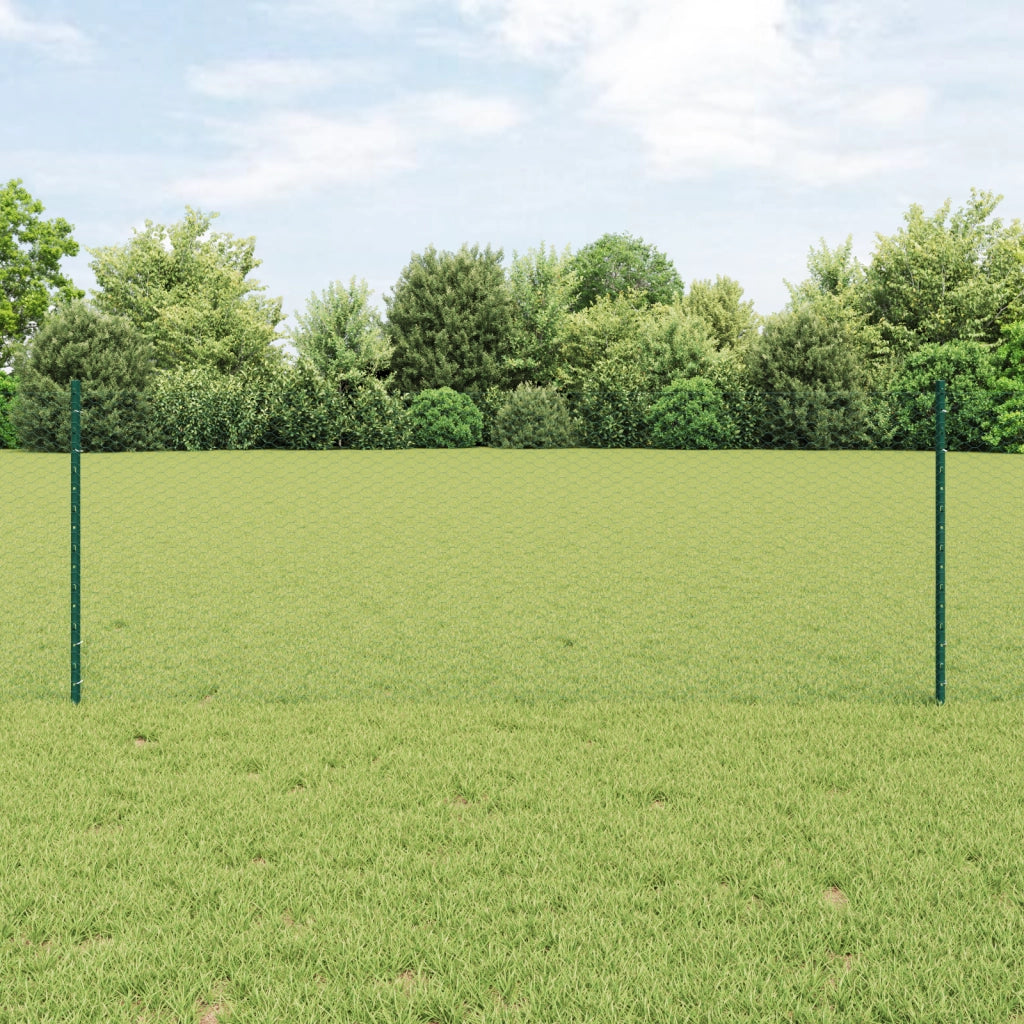 Post Recinzione  5 pcs U-Channel Verde 80 cm Acciaio