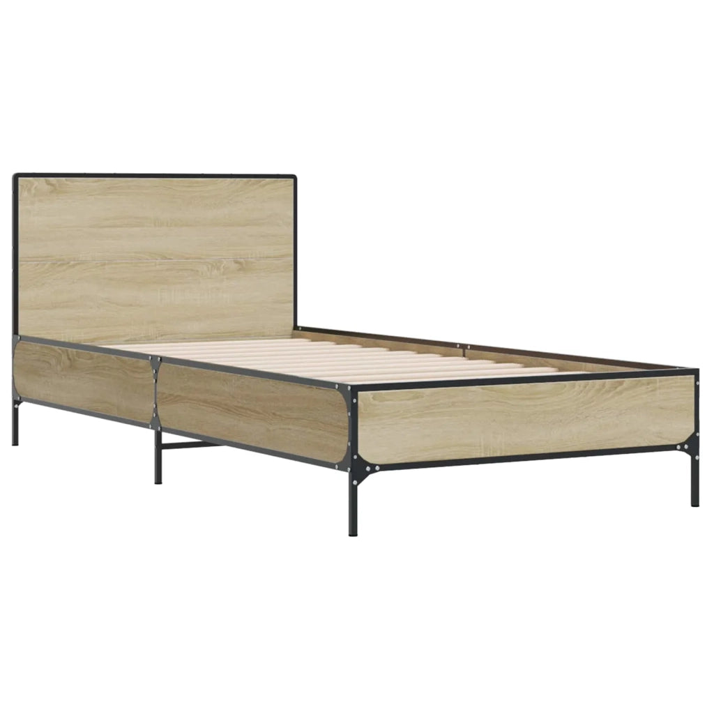 Struttura letto con testata Rovere Sonoma 80 x 200 cm 8009107
