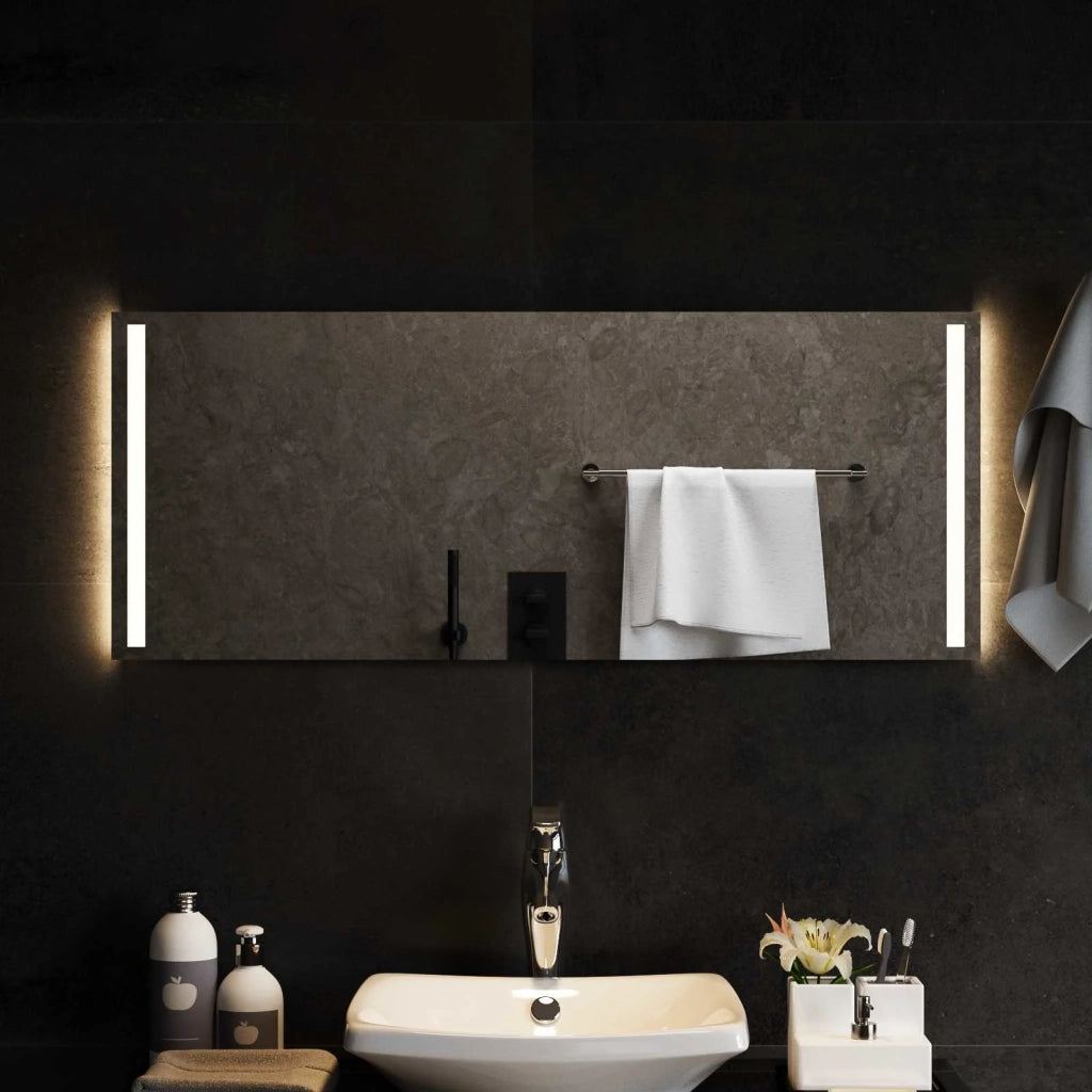 Specchio da bagno LED Trasparente 100 x 40 cm vetro temperato 42045803