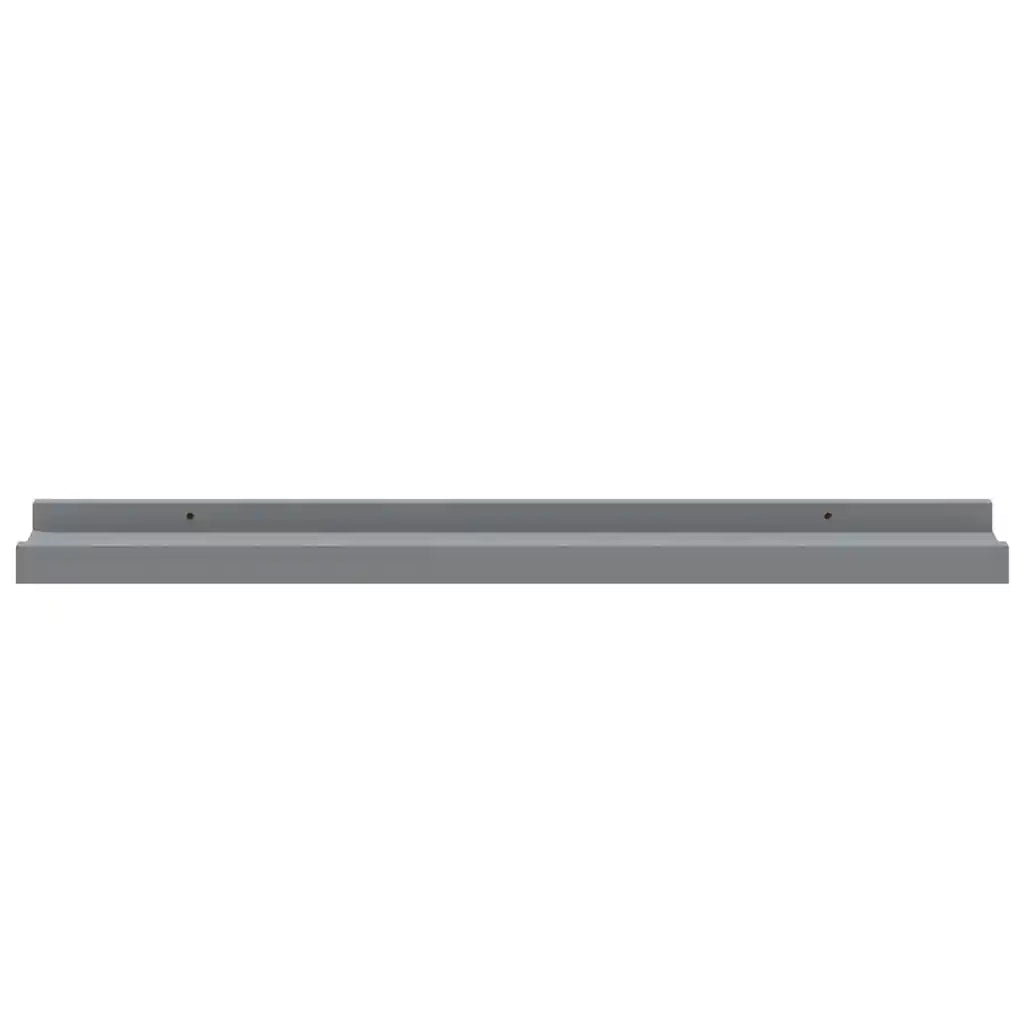 Mensole Loggia per Foto 2 pz Grigie 60x9x3 cm in MDF 323935