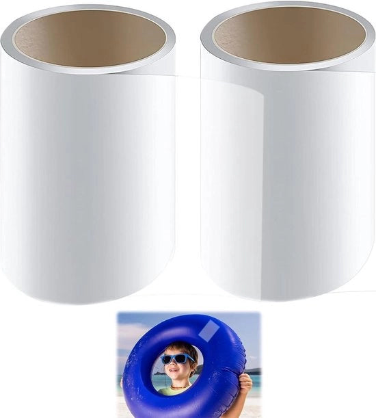 Tape di riparazione trasparente TPU 7FT - Set di riparazione impermeabile per materasso da bagno e gomma da nuoto.