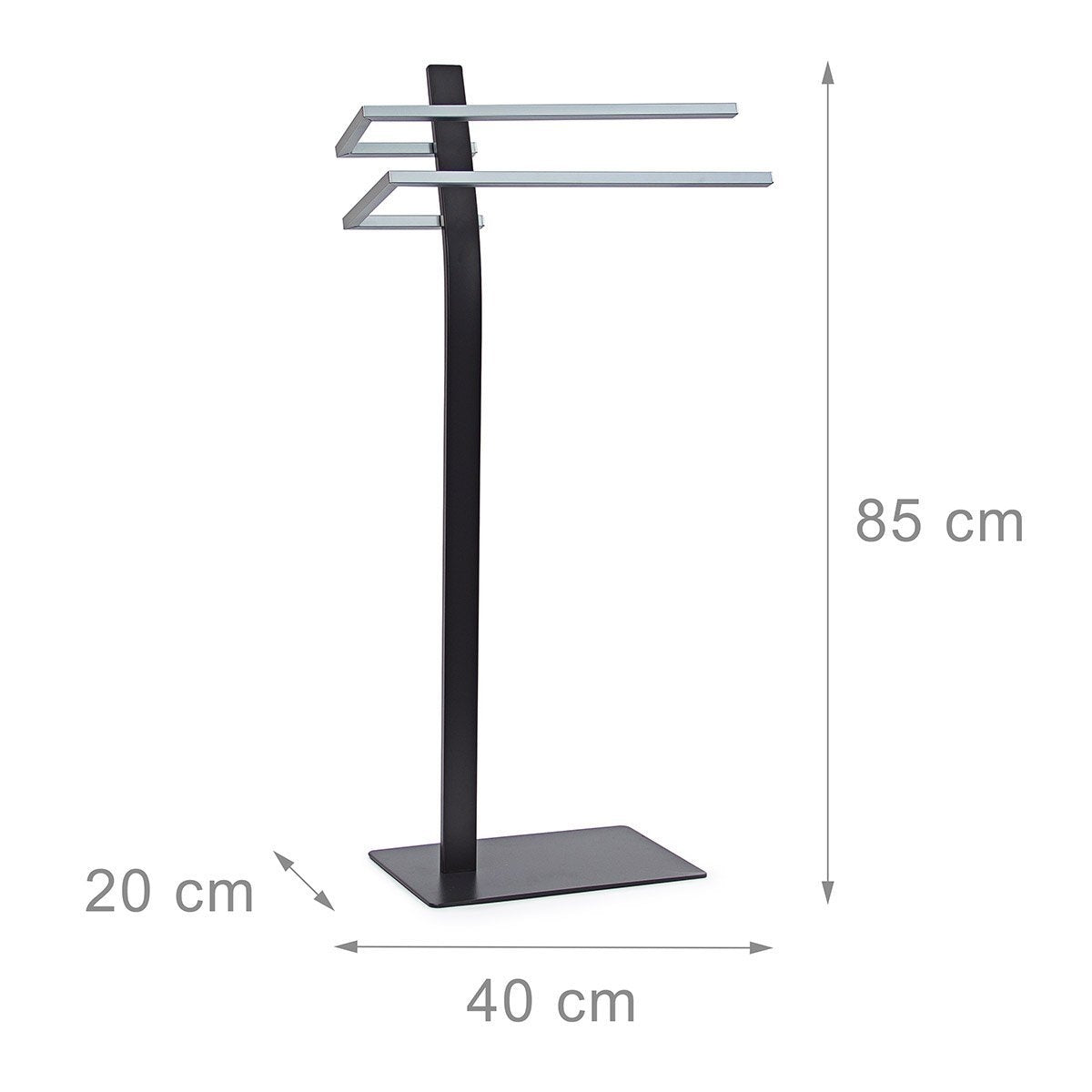 Portasciugamani da terra universale da bagno in acciaio 85 cm 3213011