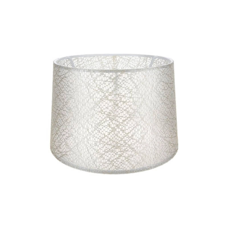 Paralume Deco ASZ1182 tessuto crema motivo ricamo