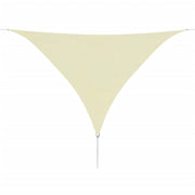 Vela ombreggiante triangolare in tessuto Oxford 5 x 5 x 5 m crema 02_0008674