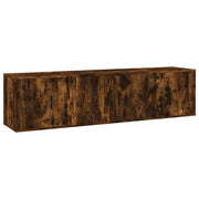 Set di mobili da 3 pezzi tra cui armadio credenza mobile TV soggiorno/camera da letto salotto rovere affumicato legno marrone ingegnerizzato 02_0024588