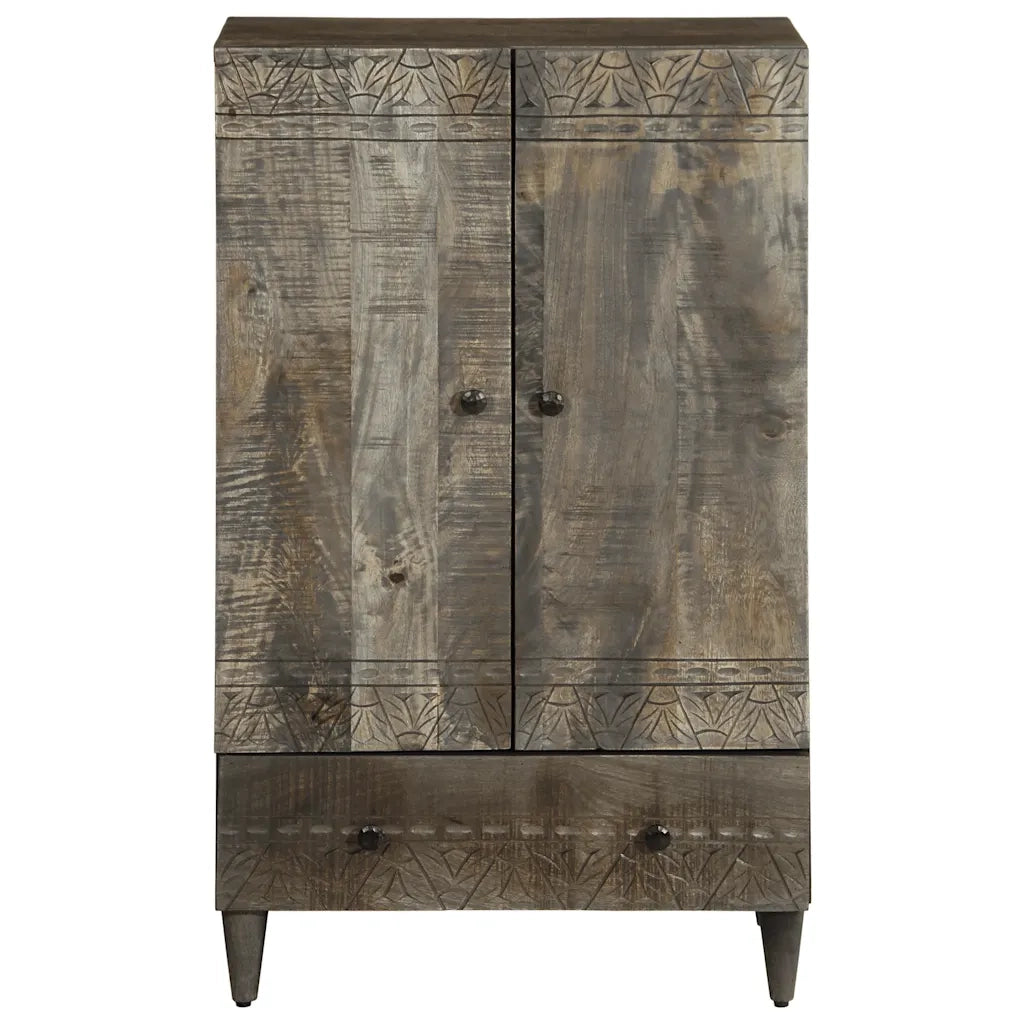 Credenza | Madia | Buffet da pranzo | Armadio da pranzo 60x33x100 cm in Legno Massello di Mango