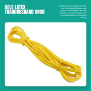 Cintura di allenamento gialla 6,4 mm - Cintura di gomma per esercizi - Alta elasticità - Senza odore - Adatta per squat/pull - Utilizzo duraturo