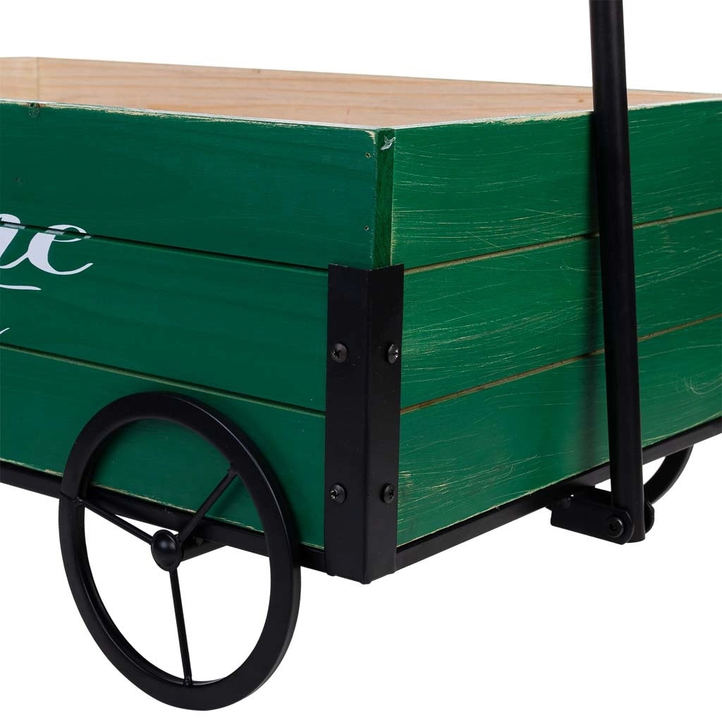 Carriola in legno e metallo con maniglia di traino 63x39,5x72h cm