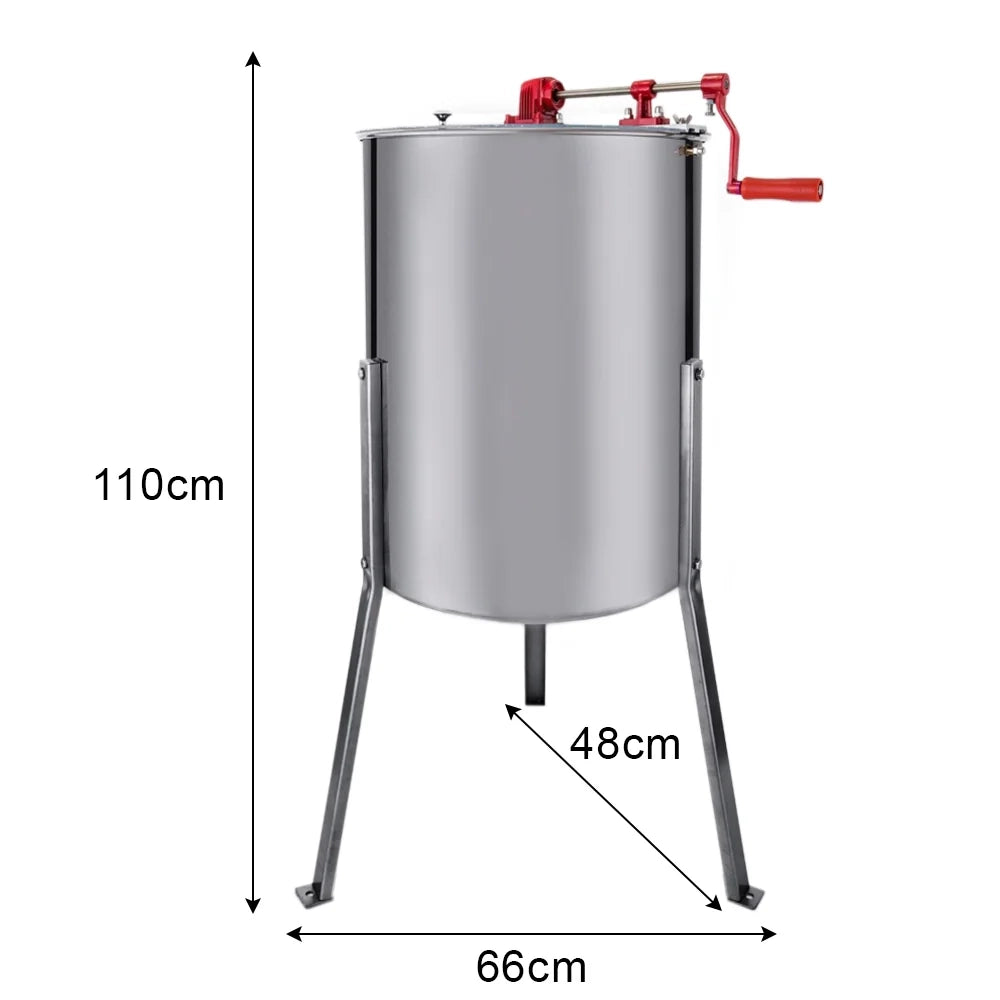 Estrattore di Miele Centrifuga Estrai Nettare Nido D'Ape per Apicoltura Tamburo in Acciaio Inossidabile - Manuale