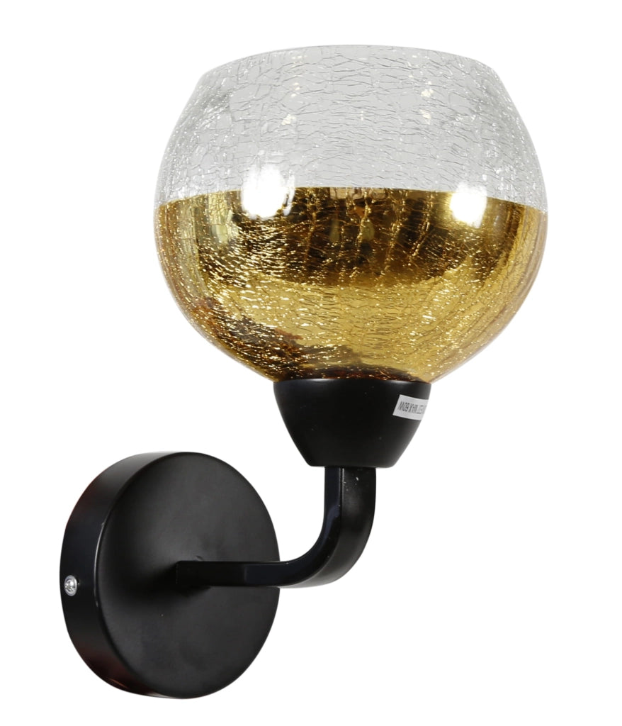 Applique Candellux Cromina 21-57242 nera oro vetro E27