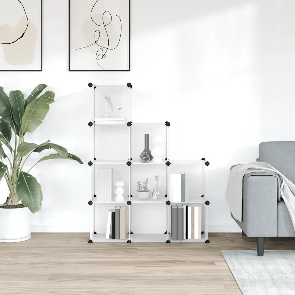 Organizzatore Portaoggetti con 9 Cubi Trasparenti in PP CFW7808895