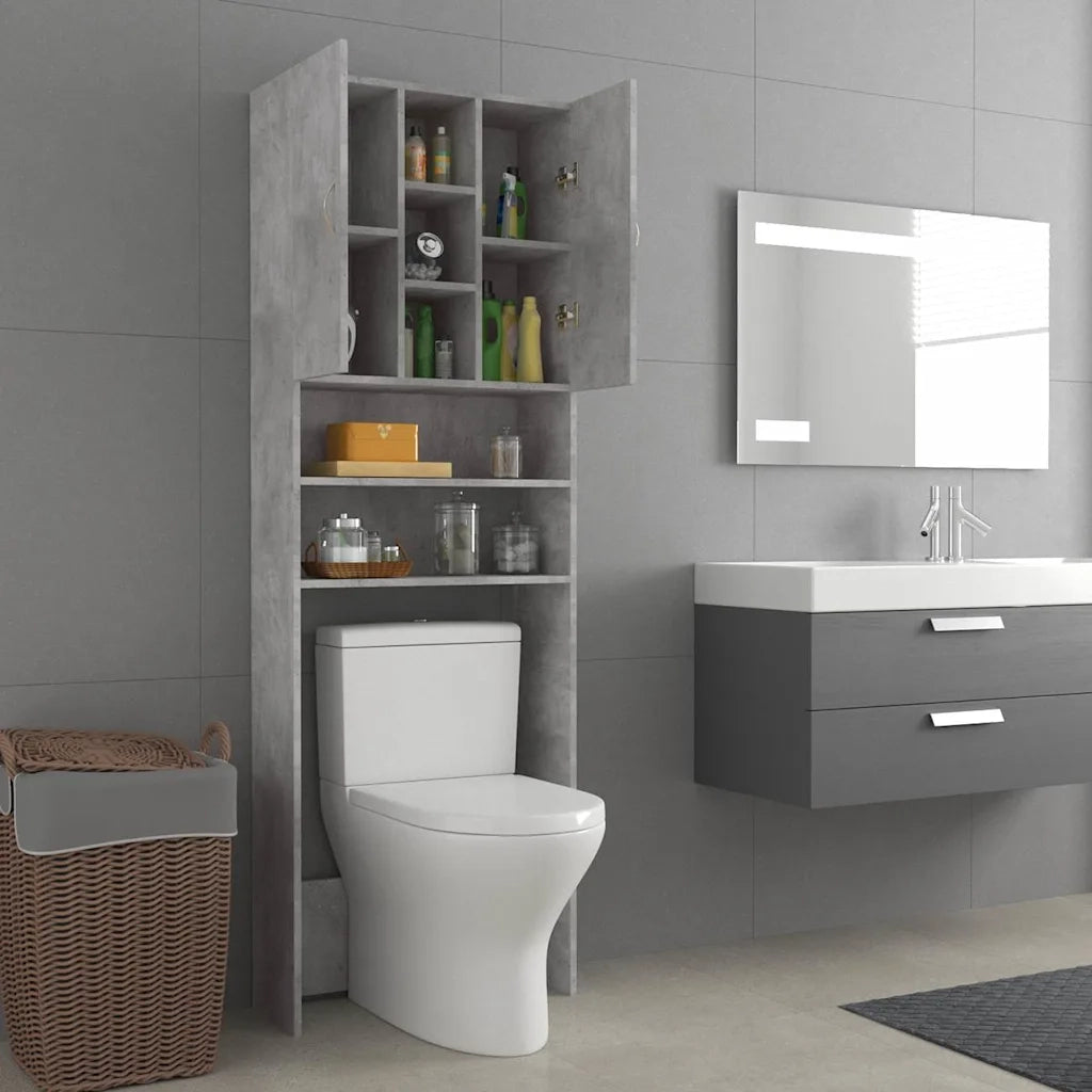 Mobile per Lavatrice Grigio Cemento 64x25,5x190 cm CFW4434280