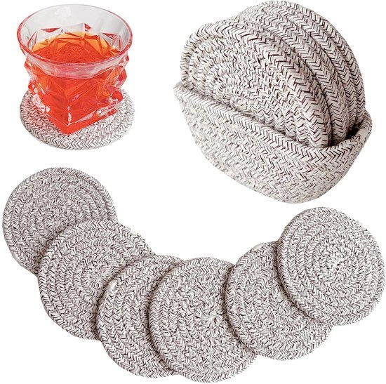 Onderzetters per vaso con cassetto di stoccaggio, assorbenti per tavoli da pranzo, bar, cucina, ufficio, caffè, accessori di design minimalista e regali per un nuovo appartamento