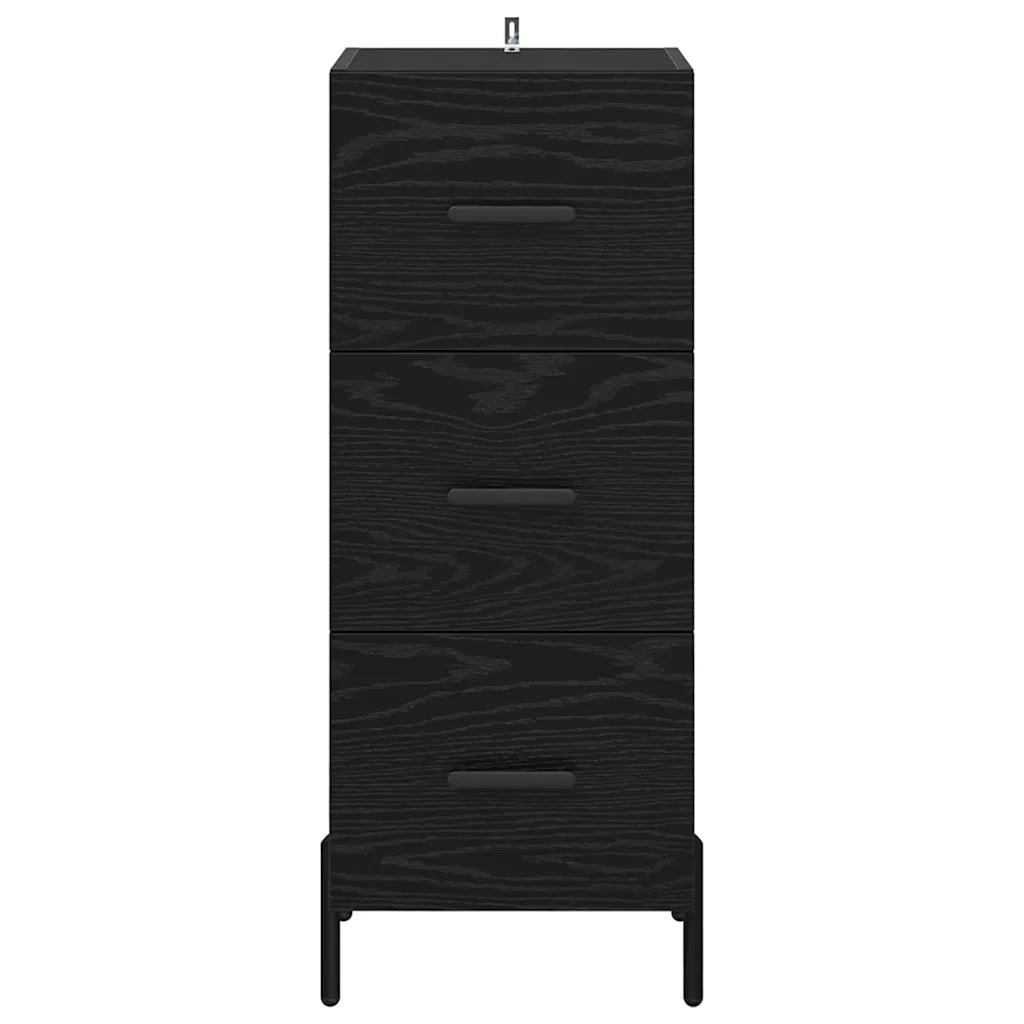 Credenza-Buffet-Armadio da cucina Rovere nero 34 x 34,5 x 90 cm Legno multistrato 374936