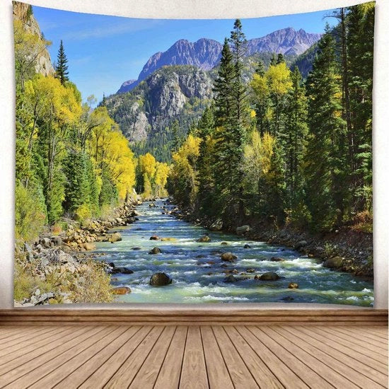 Decorazione per Parete XXL Paesaggio Naturale Bosco in Verde 200x150cm per Ambiente e Stile