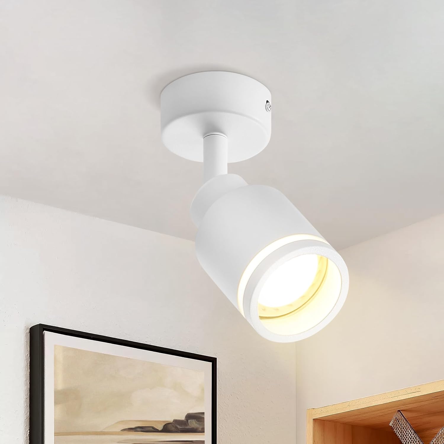 ZMH Faretto da soffitto moderni 1 lampadina GU10 orientabile