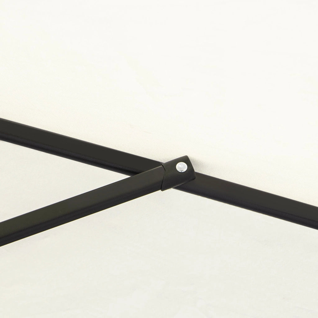 Ombrellone da Giardino Ø2.7x2.35 m Palo Ø38 mm in Alluminio Inclinabile Bianco