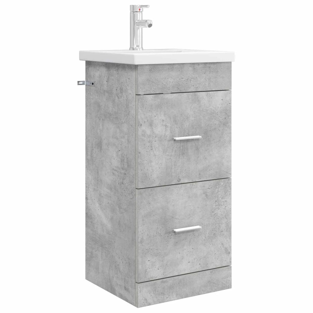 Mobile da bagno con lavabo Grigio Cemento 42 x 40 x 84,5 cm 890699