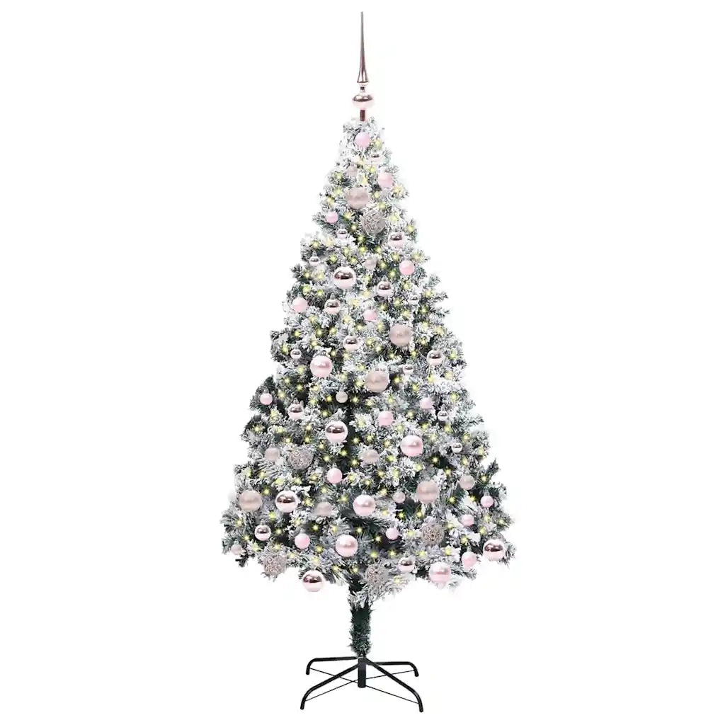 Albero di Natale artificiale con 300 LED Bianco 180 cm 3396964