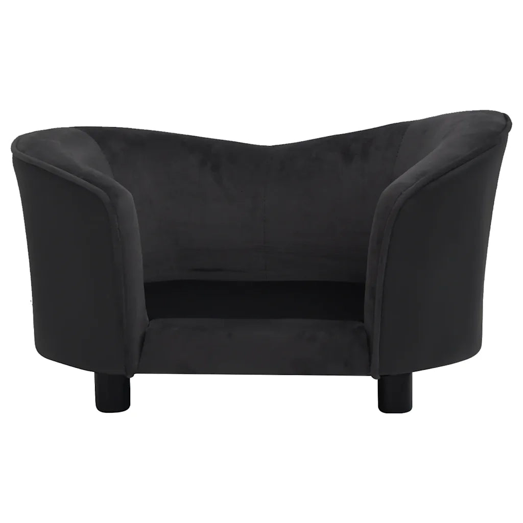 Divano per Cani-Sofa per animali domestici-Divanetto Nero 69x49x40 cm in Peluche e Similpelle