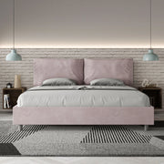 Letto imbottito Matrimoniale 200x200 cm Large - Senza rete,Glicine,Microfibra