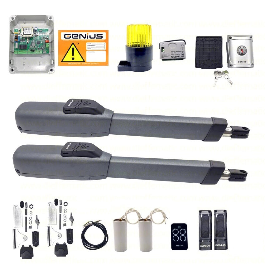 KIT CANCELLI A DUE ANTE BATTENTI KIT MISTRAL 433 RC MHZ FAAC GENIUS 51700781