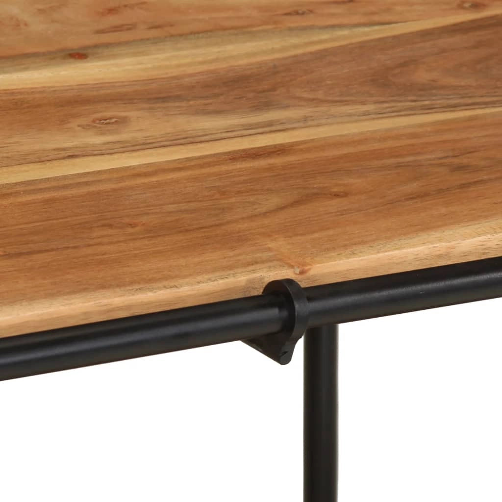 Mobile porta TV con ampio spazio di archiviazione stile industriale 100 x 42 x 40 cm legno massello di acacia marrone 02_0057613