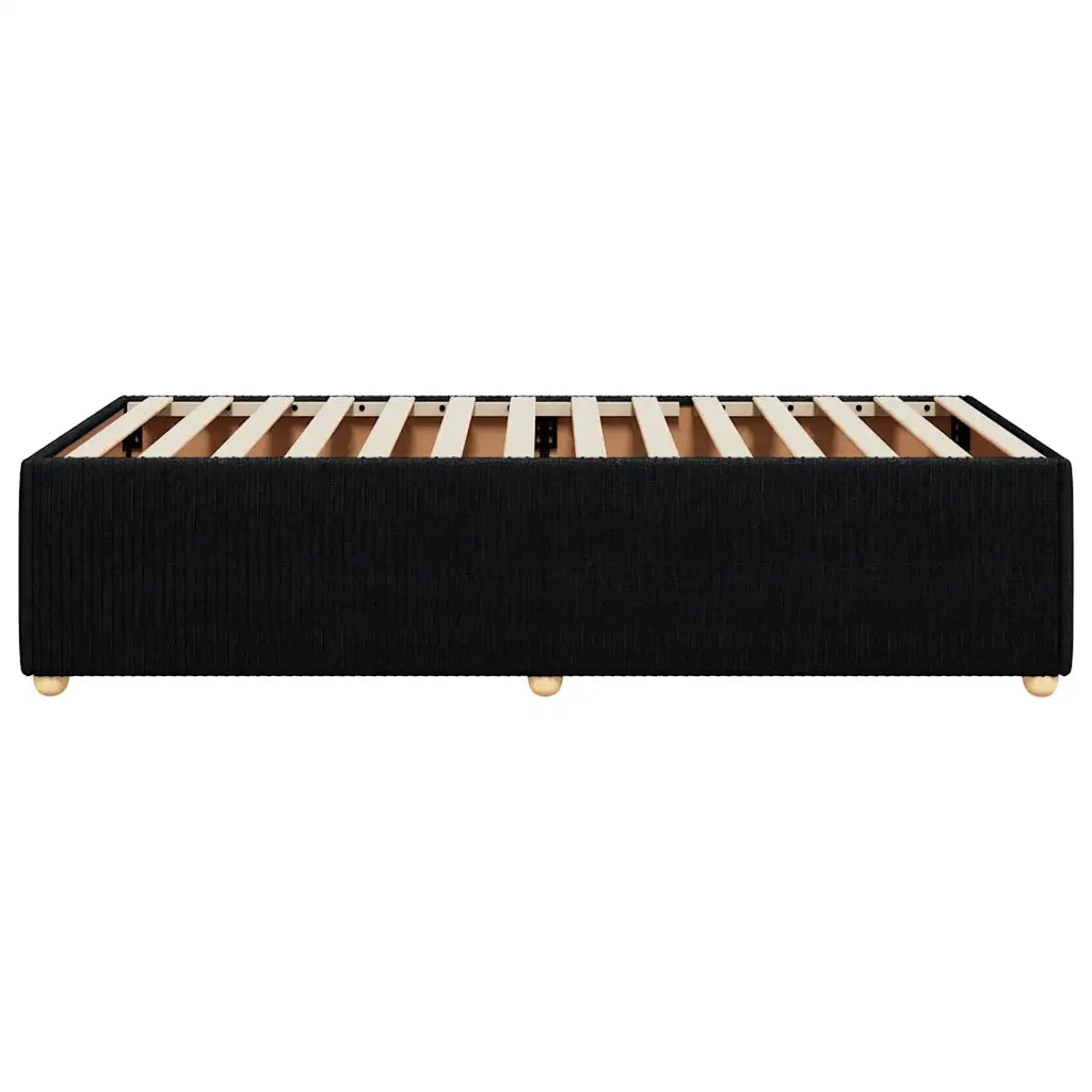 Giroletto senza Materasso Nero 90x200 cm in Tessuto