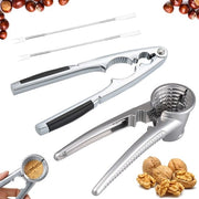 Tang per noci, 2 pezzi di noci di pecan + 2 pezzi di forchette in acciaio inossidabile, tang per noci, forchetta per noci, forchetta multifunzionale per noci di pecan e mandorle