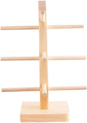 Scaffale per occhiali in legno con 3 paia di occhiali - Organizzatore per occhiali e occhiali da sole