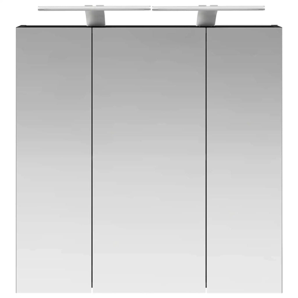 Mobiletto per specchio da bagno Rovere Nero 70 x 14,5 x 70 cm 889096