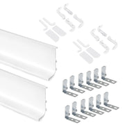 Emuca Kit profilo Gola superiore per mobili da cucina, Verniciato bianco, Alluminio, 1 u.