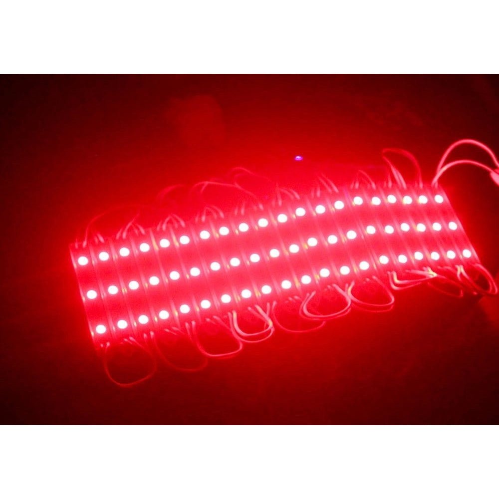 Trade Shop - Modulo Da 20 Pezzi A 3 Led Smd 5050 5630 Freddo Caldo Blu Rosso Verde Rgb Ip65 - -rosso -smd 5630