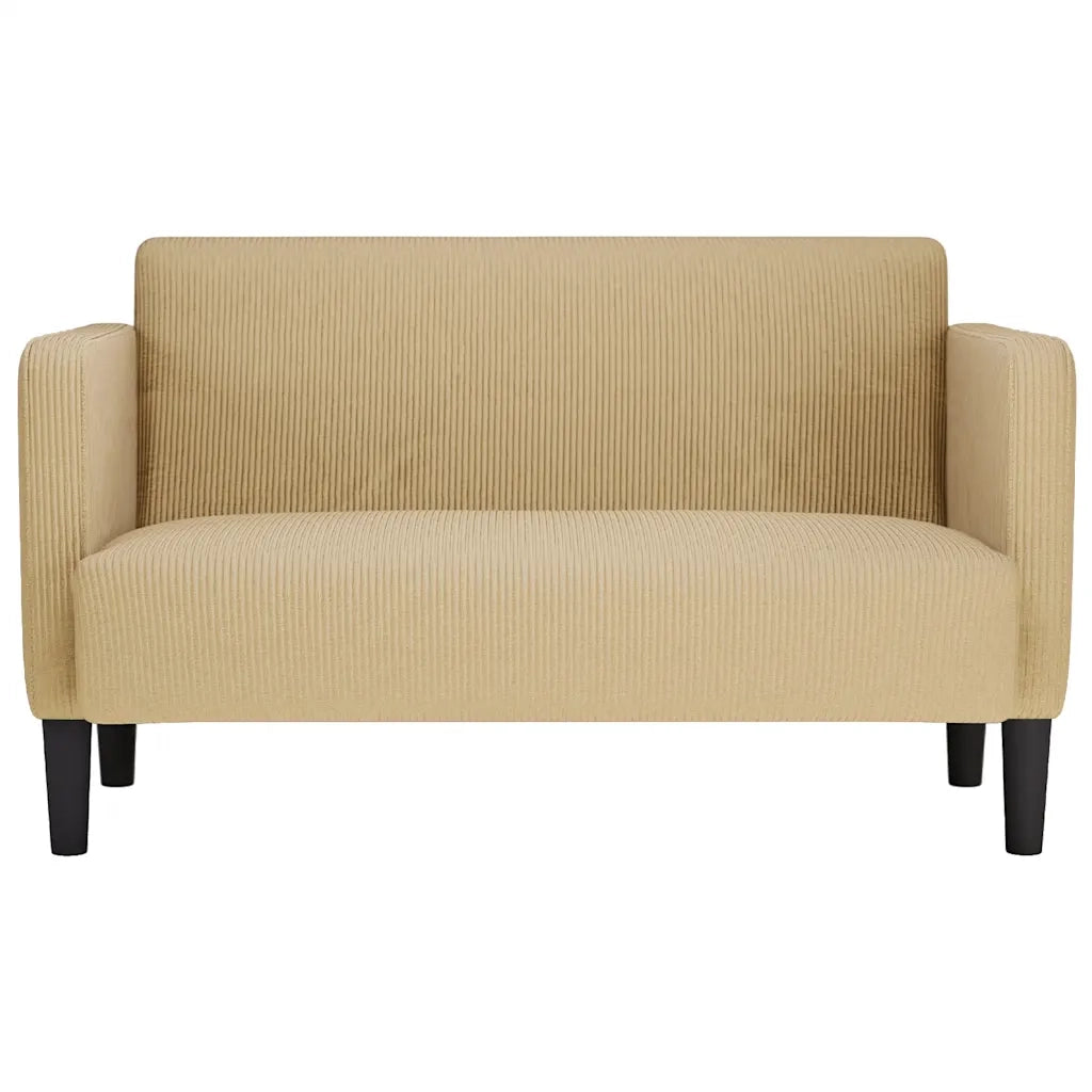 Divano Divanetto Verde Grigio 109 cm Tessuto a Coste 4100526