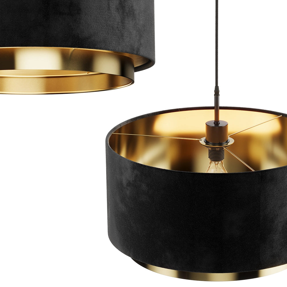 Vicco lampadario a sospensione Nero 45 x 25.7 cm