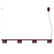 Lampadario AURA 4 borgogna Gx53