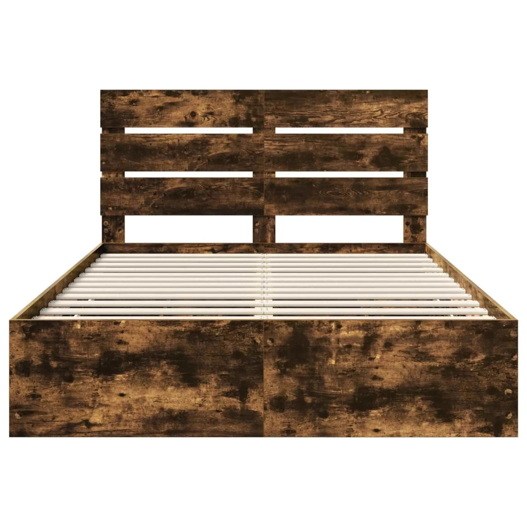 Struttura del letto con cassetto Rovere fumé 150 x 200 cm 3411826